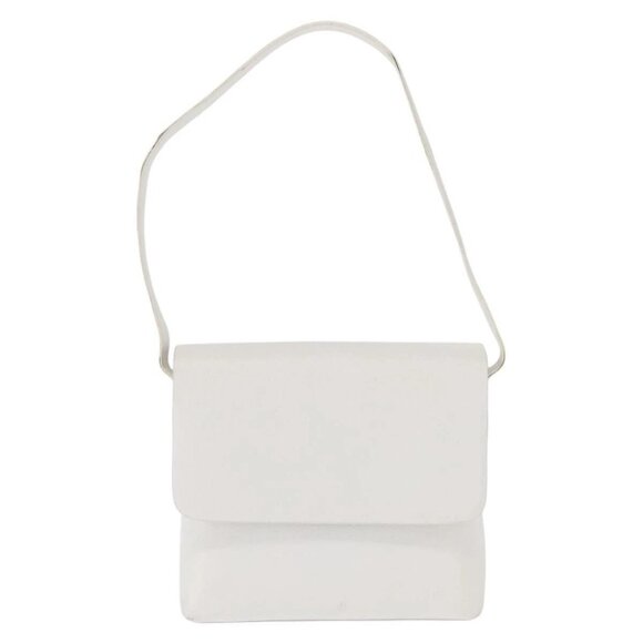 GUCCI Shoulder Bag Leather White Silver 001 1998 1767 Auth BA5637 - Picture 2 of 16